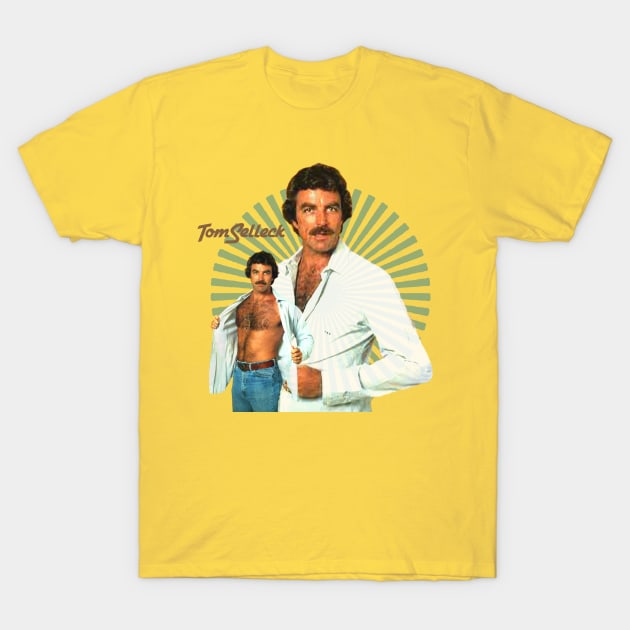 Retro tom selleck 80s T-Shirt by Brown777